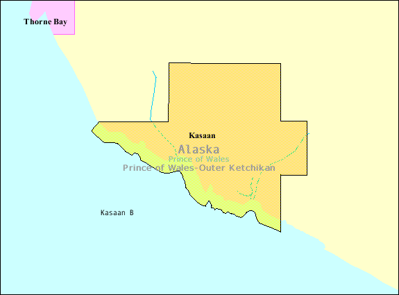  Detailed map of Kasaan, Alaska