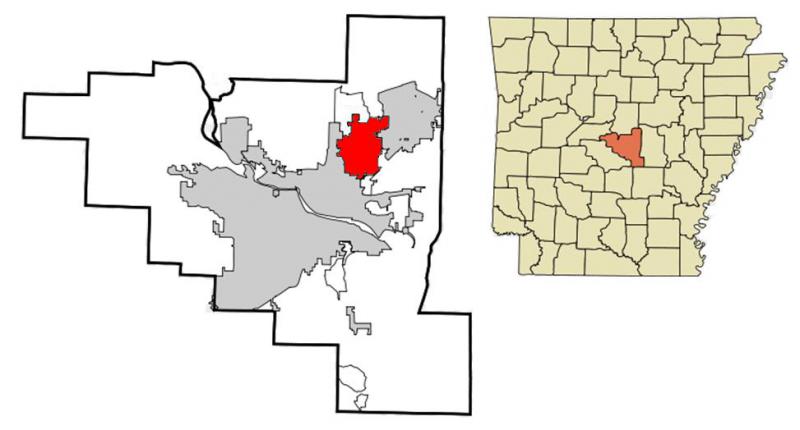  Pulaski County Arkansas Incorporated and Unincorporated areas Sherwood Highlighted 2010