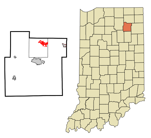 523px- Whitley County Indiana Incorporated and Unincorporated areas Tri- Lakes Highlighted