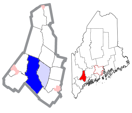  Androscoggin County Maine Incorporated Areas Auburn Highlighted
