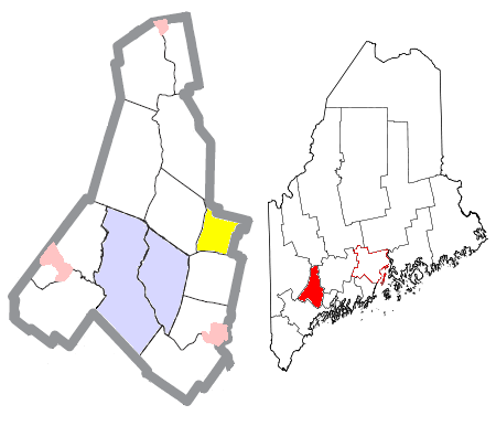  Androscoggin County Maine Incorporated Areas Wales Highlighted