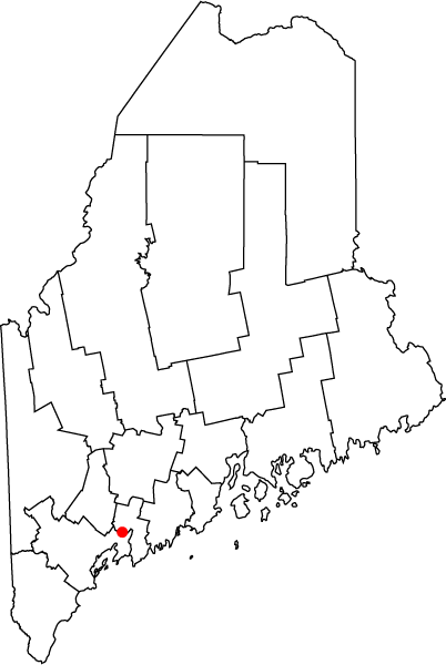  Map of Maine highlighting Topsham