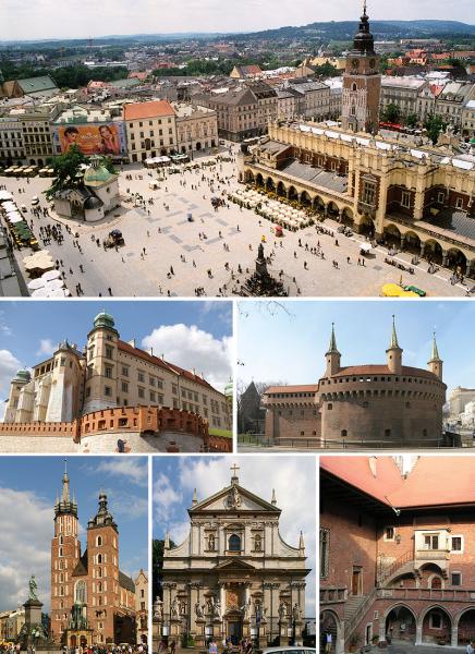  Collage of views of Cracow