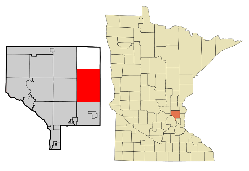  Anoka Cnty Minnesota Incorporated and Unincorporated areas Columbus Highlighted