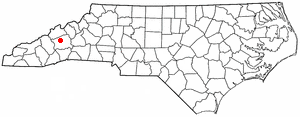  N C Map-doton- Weaverville