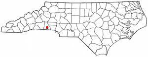  N C Map-doton- Shelby