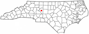  N C Map-doton- Lexington