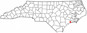  N C Map-doton- Swansboro