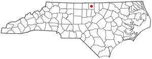  N C Map-doton- Roxboro