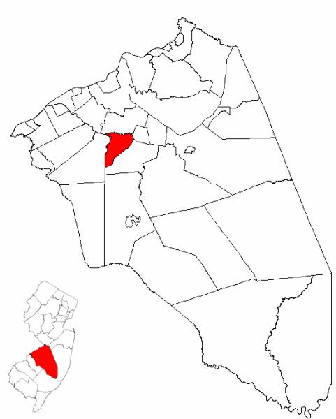  Map of Burlington County highlighting Hainesport Township