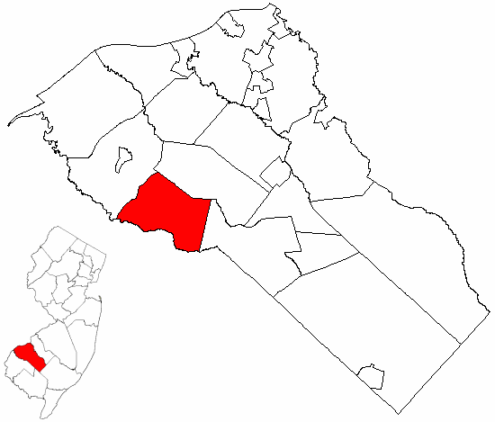 Map of Gloucester County highlighting South Harrison Township