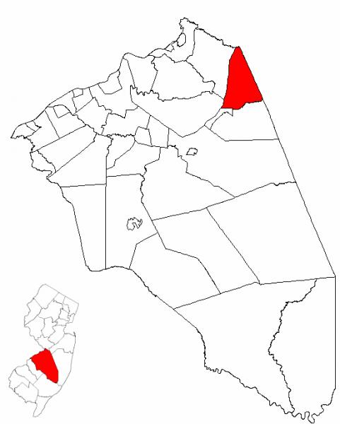  Map of Burlington County highlighting North Hanover Township