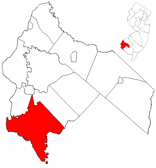  Map of Salem County highlighting Lower Alloways Creek Township