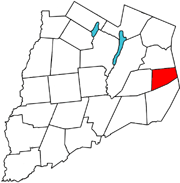  Otsego County outline map Decatur red