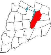  Otsego County outline map Middlefield red