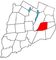  Otsego County outline map Westford red