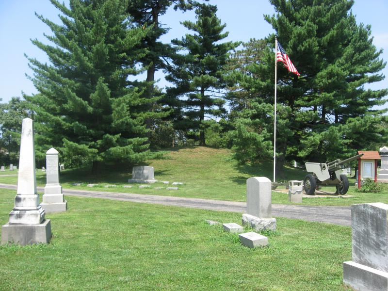  Odd Fellows' Cemetery Mound, southern side, closeup