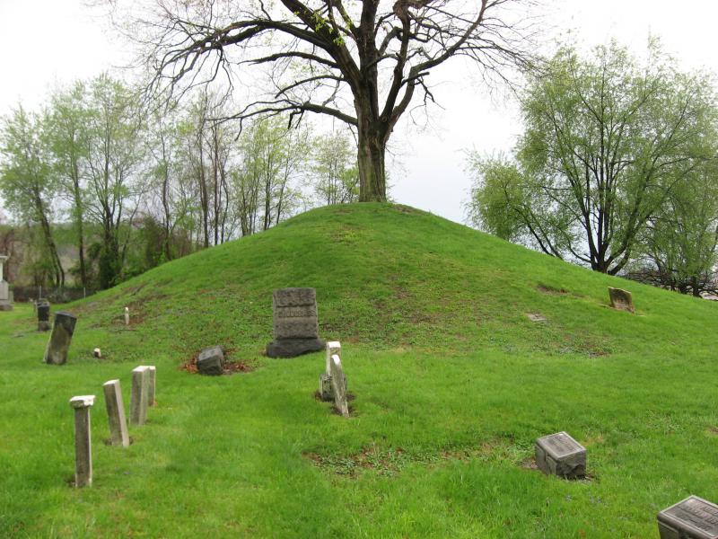  Hodgen's Cemetery Mound from the east
