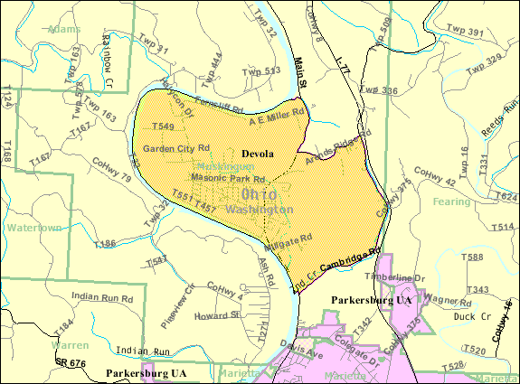  Detailed map of Devola, Ohio