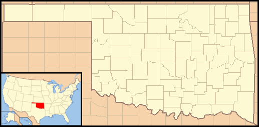  Oklahoma Locator Map with U S