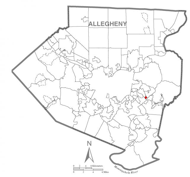  Map of Chalfant, Allegheny County, Pennsylvania Highlighted
