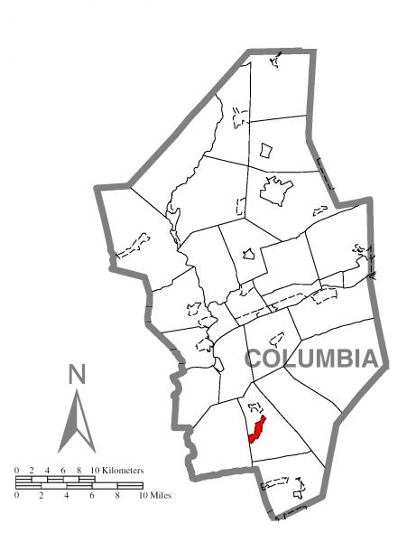  Map of Numidia, Columbia County, Pennsylvania Highlighted