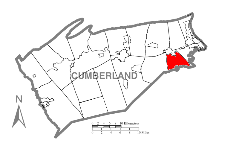 Map of Cumberland County Pennsylvania Highlighting Upper Allen Township