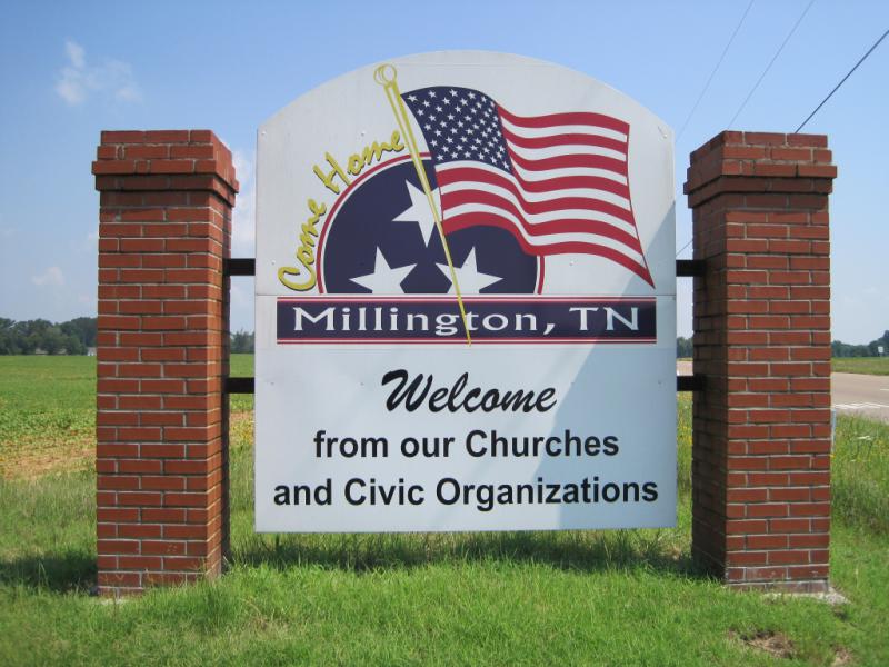  Millington T N 02 welcome sign Singleton Pkwy