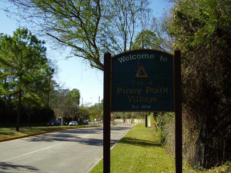  Piney Point Village Texas Sign