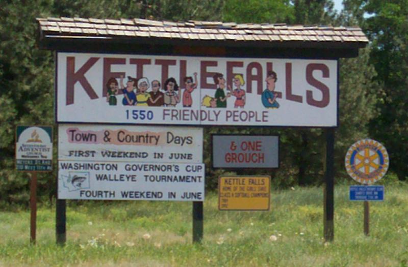  Kettle falls sign